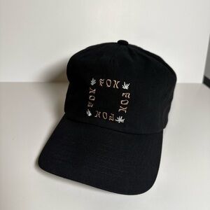 Fox Racing Hinkley Black Dad Hat with Embroidered Logo 100% Cotton